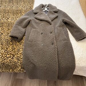 Zara Charcoal Teddy Jacket